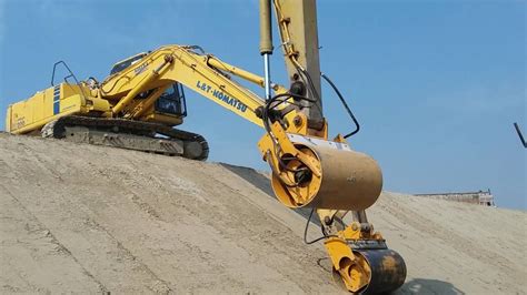 excavator compaction roller|trench compactor for mini excavator.